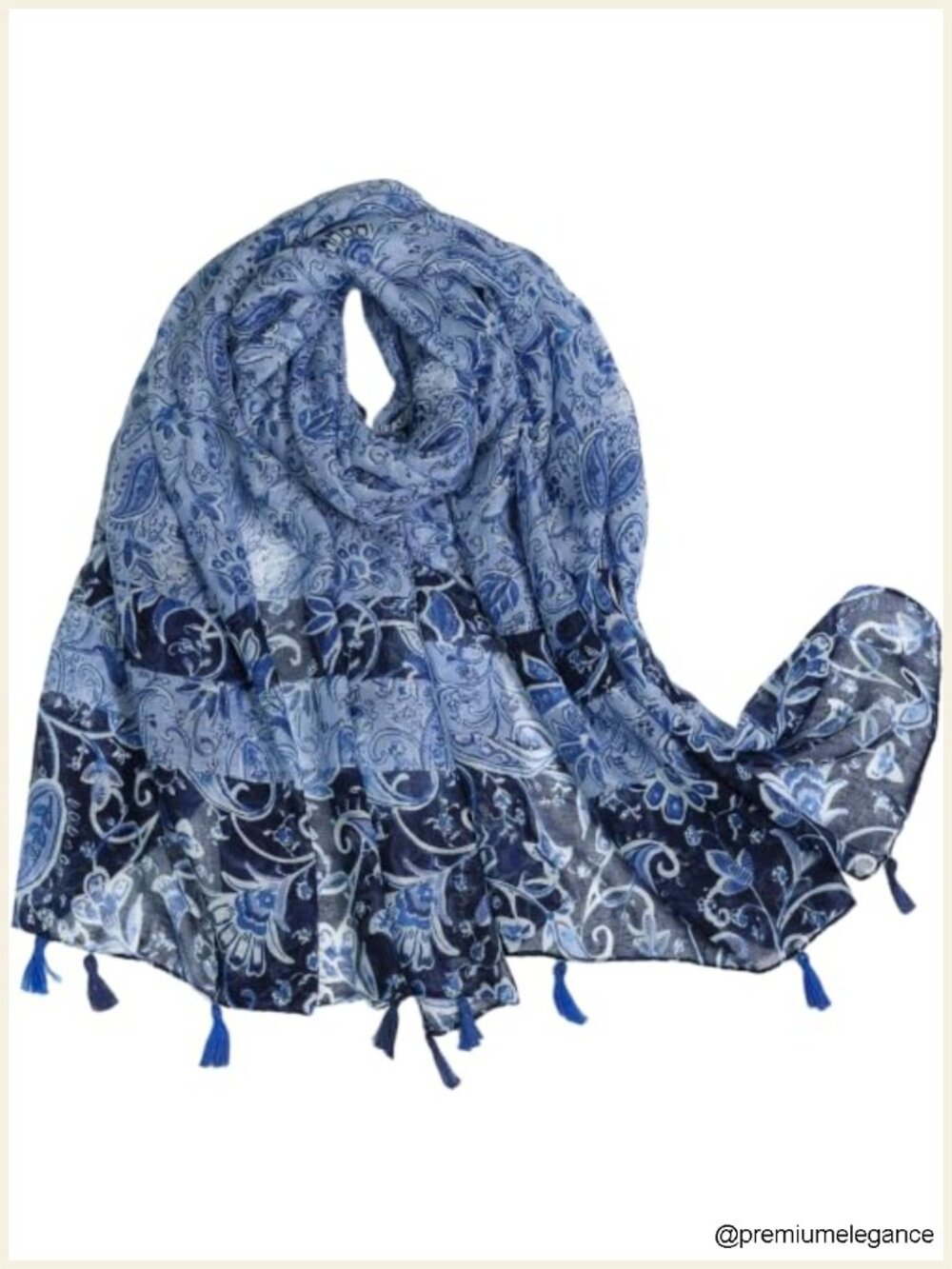 Lightweight Floral Fashion Shawl Wrap with Fringe